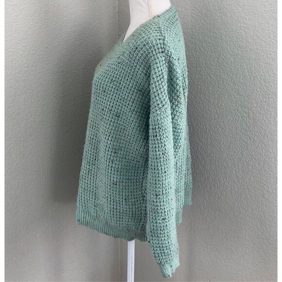 Topshop Knit Oversized Sweater Minty Green Size 10 - Picture 2 of 8